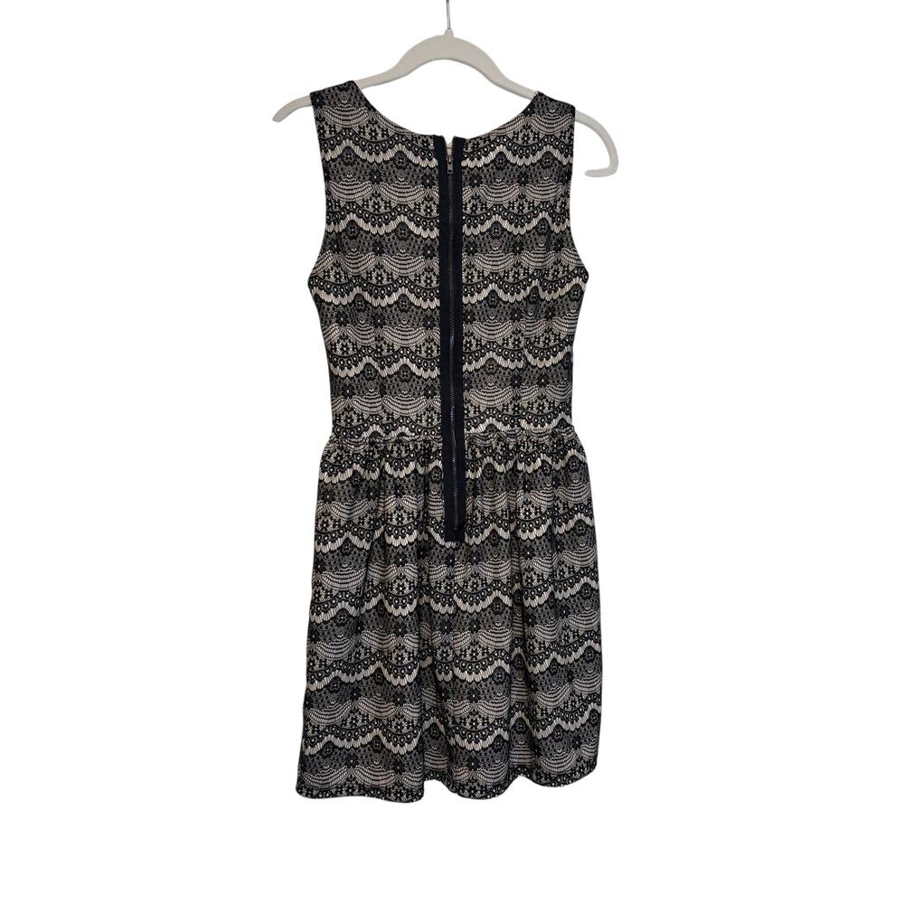 Aqua Black Lace Pattern Sleeveless Dress S - Picture 9 of 9